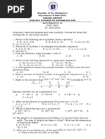 Math 10 - Post Test - TQ KA TOS