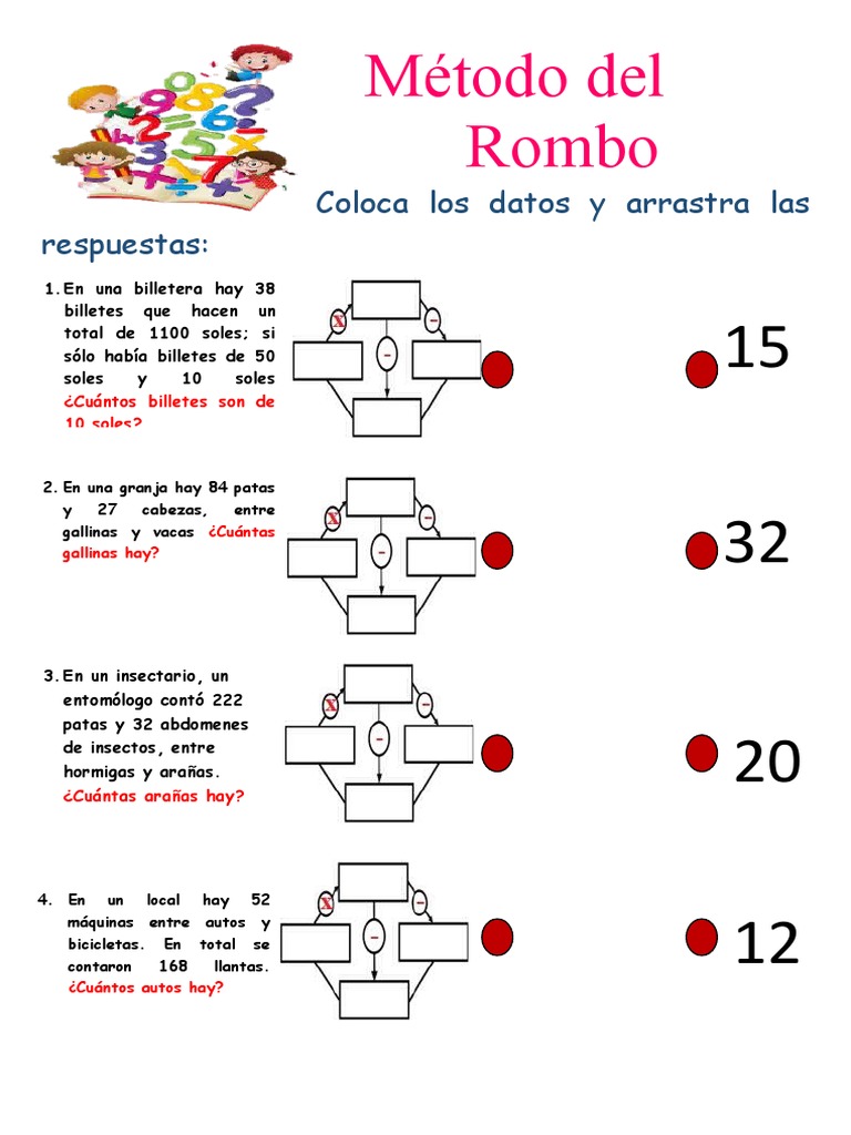Ejercicios del Método del Rombo | PDF | Ciencia y matemáticas