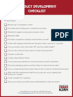 Product Development Checklist