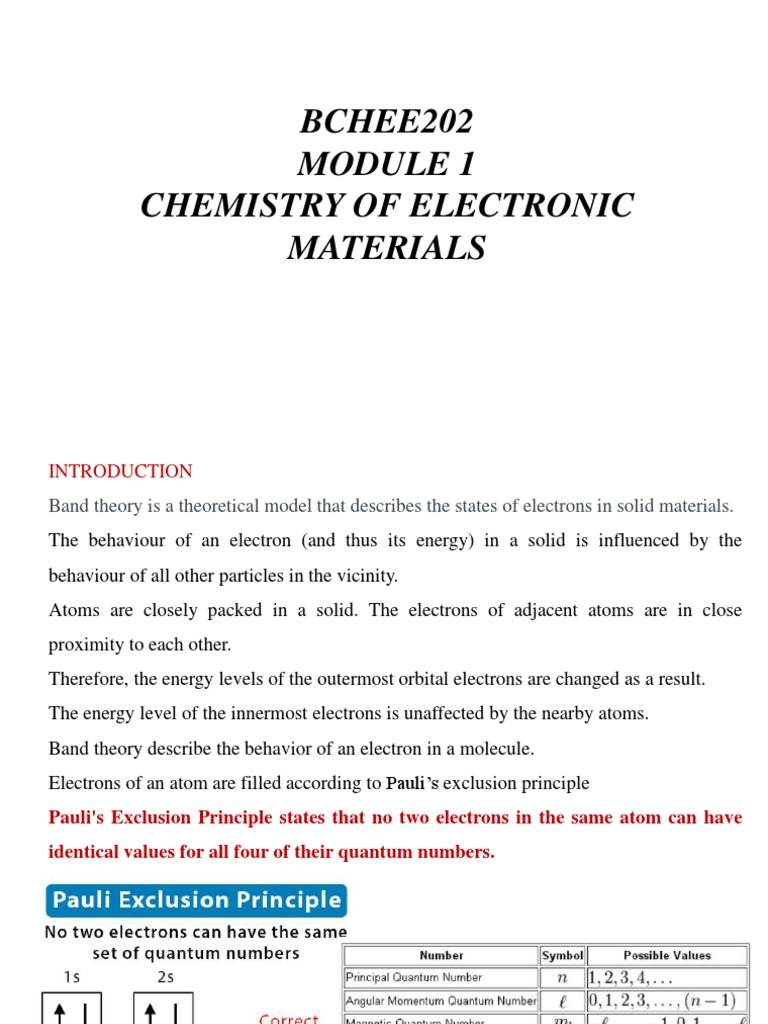 Eee Module 1 | PDF | Energy Level | Silicon