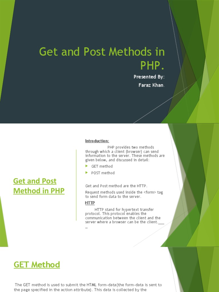 Get and Post Method in PHP | PDF