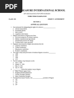 Governmnet Lesson Notes For SS1, SS2, SS3 | PDF | Monarchy | Elections