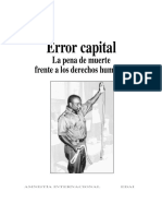 Amnistía Internacional. Error capital. La pena de muerte frente a los derechos humanos