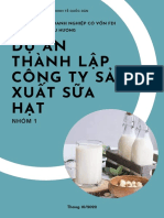 Nhóm 1 Dự Án Thành Lập Nhà Máy Sản Xuất Sữa Hạt