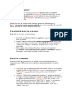 Oración, Partes de La Oración, Sujeto Predicado, Tipos.