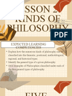 Lesson 2 Kinds of Philosophy