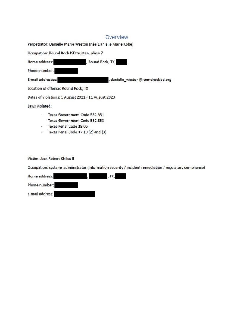 Open Records Violations (Redacted) PDF Security Clearance