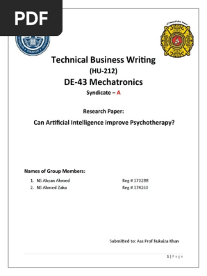 Can Artificial Intelligence improve Psychotherapy?
