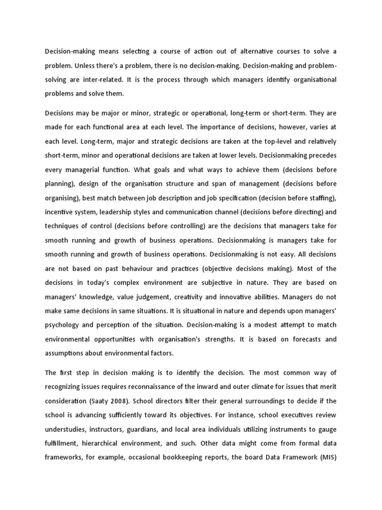 Decision Making Two | PDF