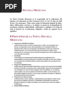 Los 8 Principios de La Nueva Escuela Mexicana | PDF | Escuelas | México
