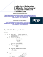 Contemporary Business Mathematics Canadian 10th Edition Hummelbrunner Solutions Manual Download