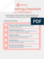 First Meeting Checklist For Mentees