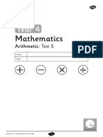 Y4 Arithmetic Full Test 5