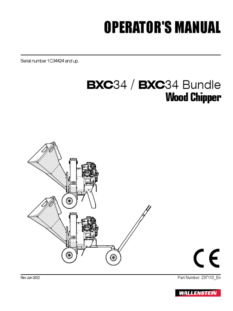 Wood Chipper Operators Manual | PDF