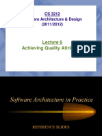 Lecture 6 - Achieving Quality Attributes