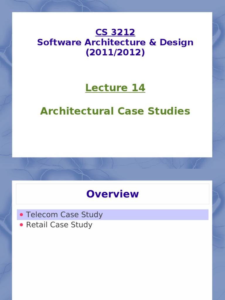 Lecture_13-Architectural_Case_Studies | PDF
