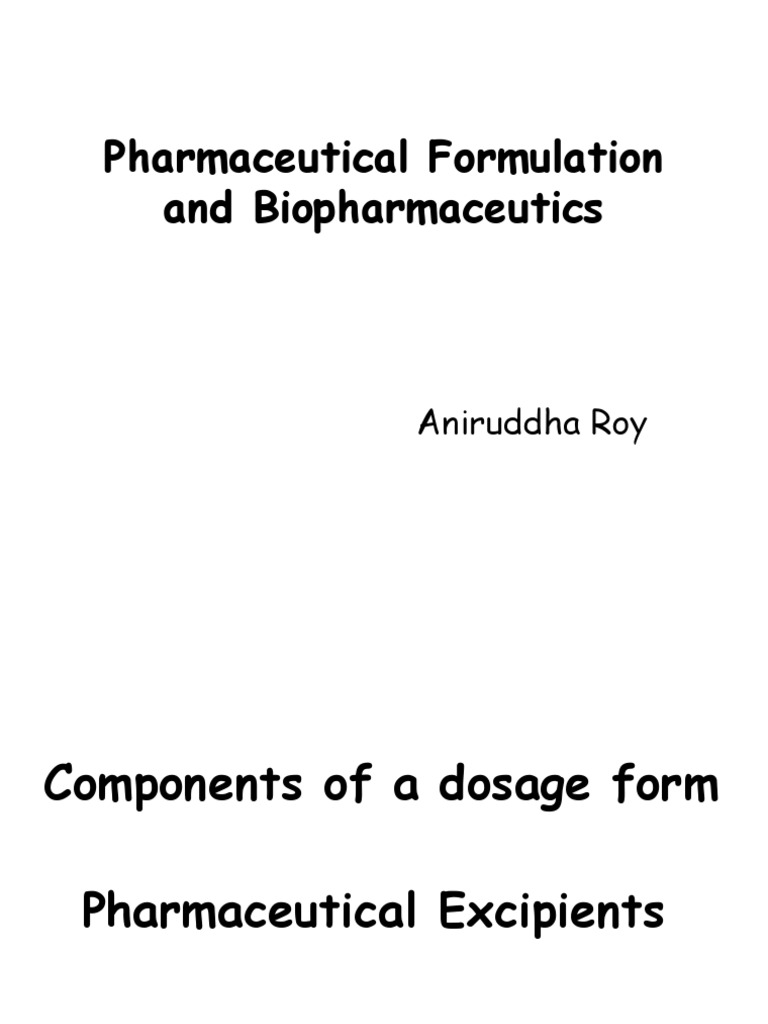 2. Components of a dosage form PDF Tablet (Pharmacy