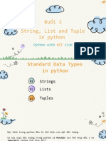 String, List and Tuple in Python Bu I 3
