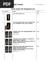 Runija B2B Trading Jeelo Super HD Tempered List: No. Product Detail Price 1