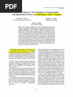 The Robustness of Test Statistics To Nonnormality and Specification Error in Confirmatory Factor Analysis