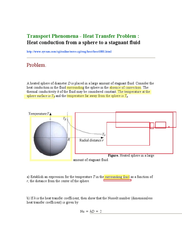 Heat Transfer from Sphere to Fluid | PDF