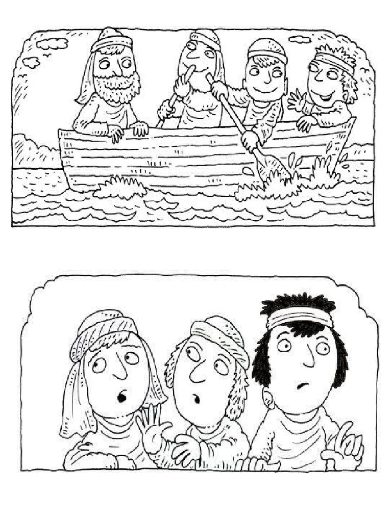 Jesus Calms The Storm small B+W | PDF