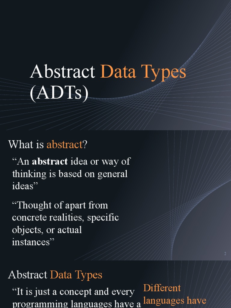 2. Abstract Data Types | PDF