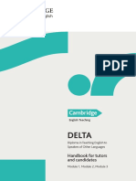 Delta Handbook For Tutors and Candidates Document