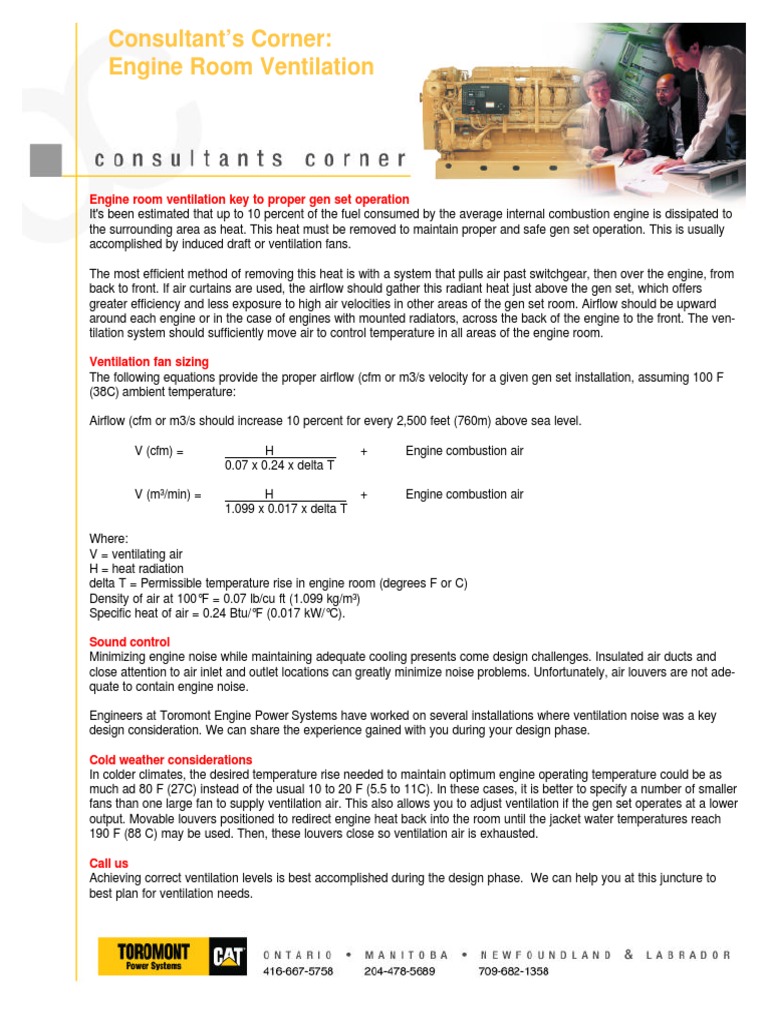 Engine Room Ventilation Necesar Aer PDF Ventilation (Architecture