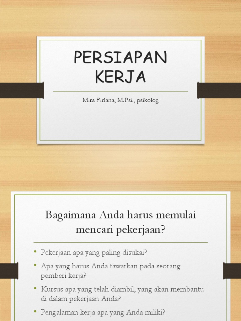 10 Persiapan Kerja Ppt Ppt1 Pdf