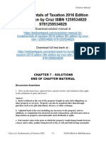 Fundamentals of Taxation 2016 Edition 9th Edition Cruz Solutions Manual 1