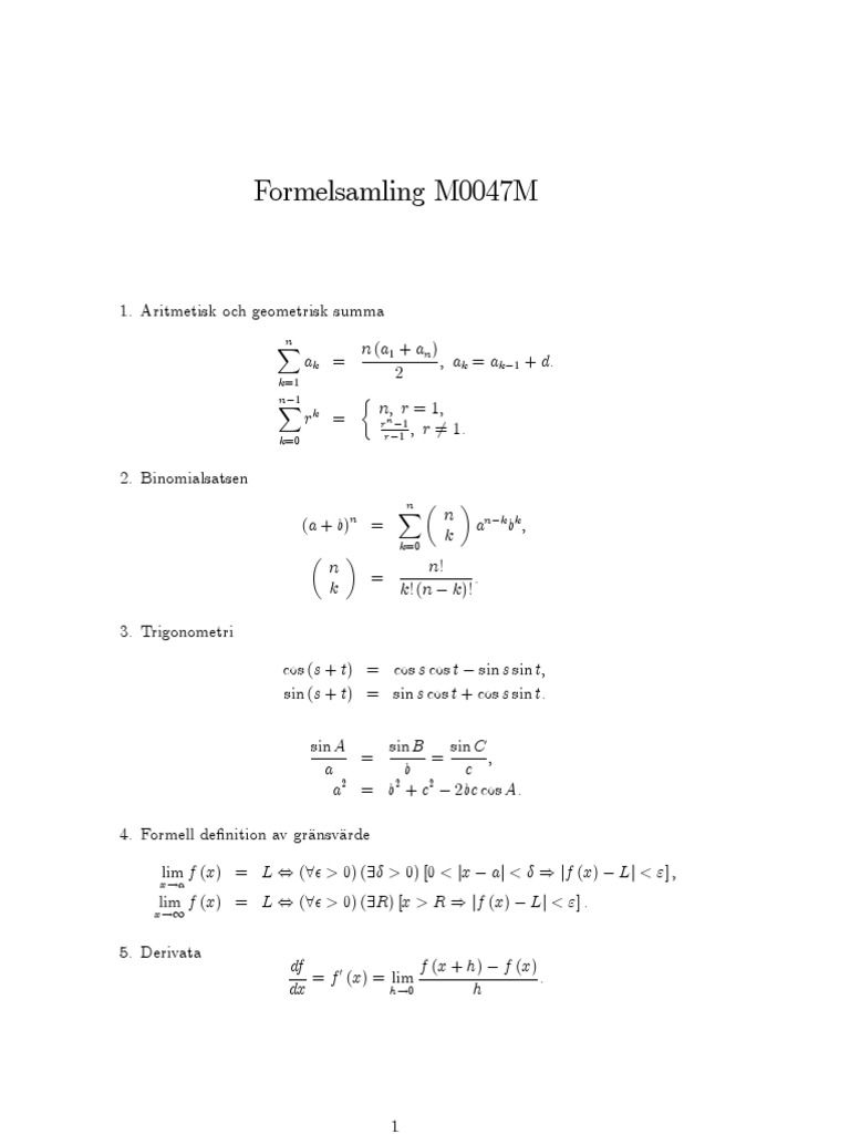 formler | PDF