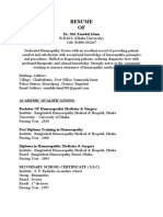 Resume OF: Dr. Md. Emadul Islam
