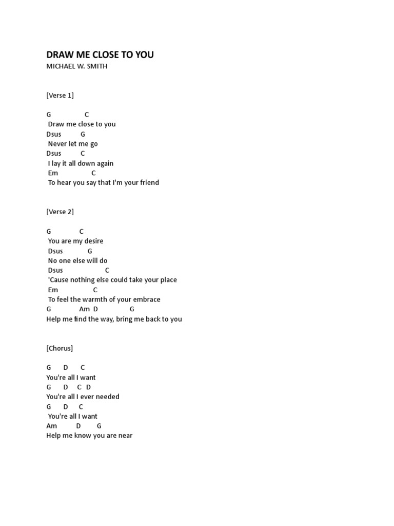 Draw Me Close To You PDF