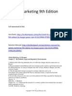 Global Marketing 9th Edition Keegan Test Bank 1