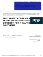 THE LAPSSET CORRIDOR AS A MODEL INFRASTRUCTURE CORRIDOR FOR THE AFRICAN CONTINENT - LAPSSET Corridor Development Authority