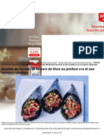 Temaki de Tartare de Thon Au Jambon Cru Et Aux Tomates Confites Rapide