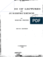 (Roscoe Pound) Outlines of Lectures On Jurispruden