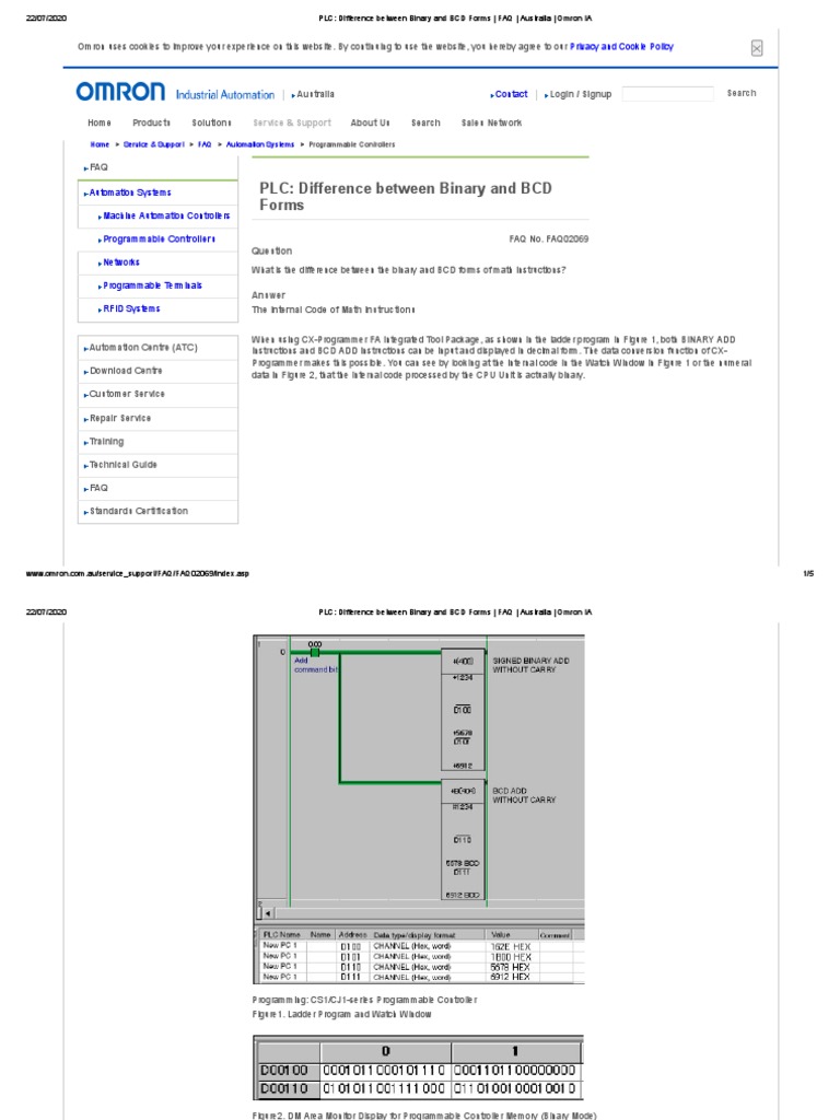 Binary vs BCD in PLC Programming | PDF | Binary Coded Decimal | Input ...