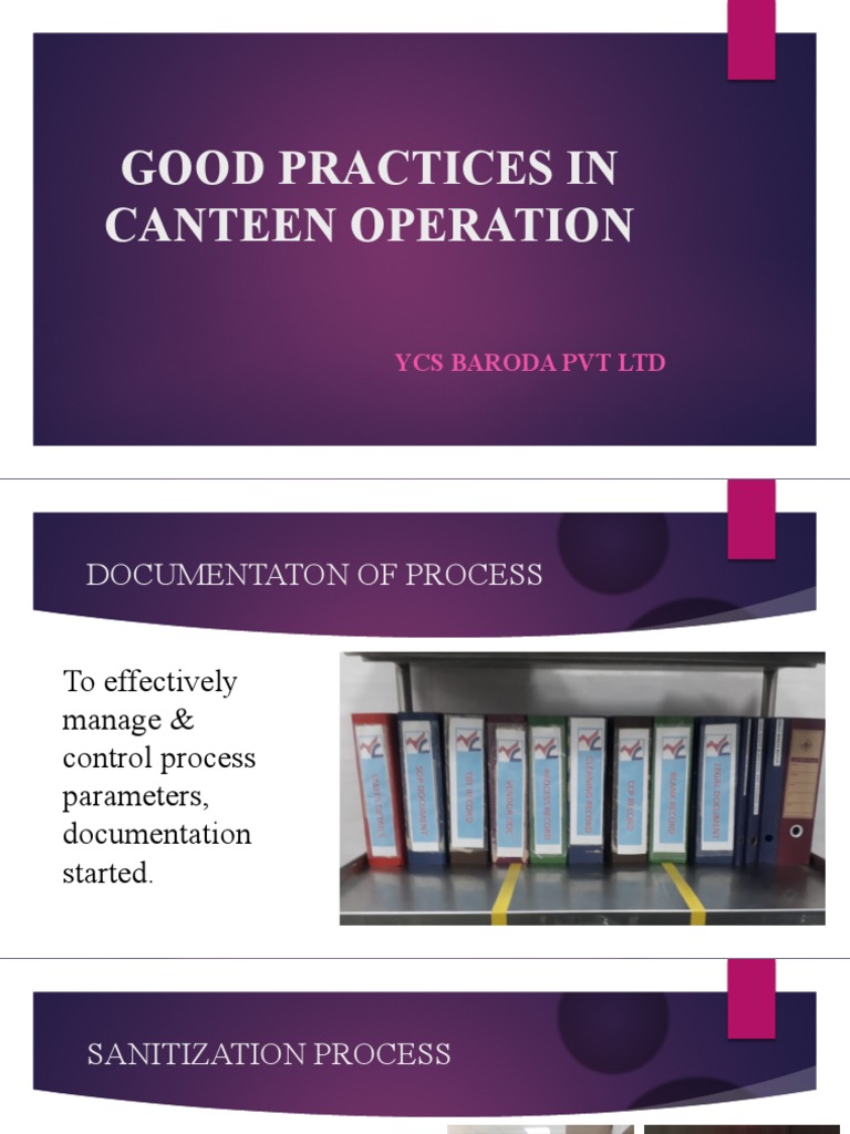 Good Practices in Canteen Operation PDF