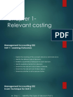 Chapter 1-Relevant Costing