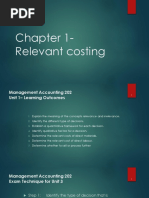 Chapter 1-Relevant Costing