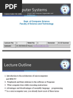 Fall 22-23 COA Lecture-1 Microcomputer Systems