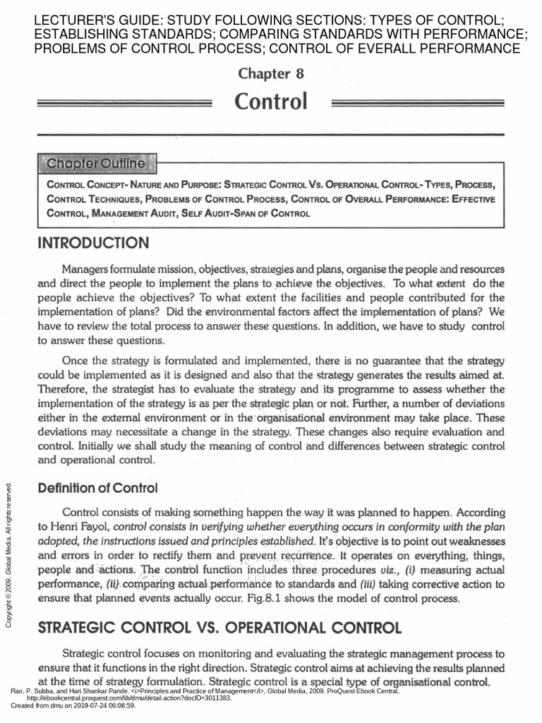 Management Practices - Control | PDF | Budget | Employment