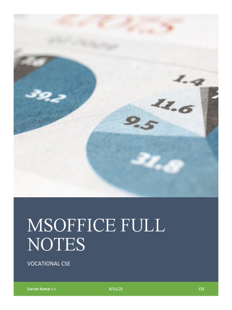 Msoffice full notes pdf computer data storage read only memory