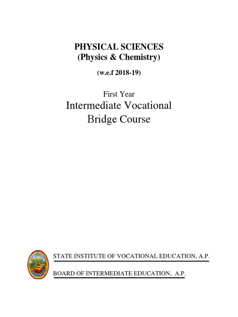 Vocational Bridge Course Physical Science PDF Rotation Around A