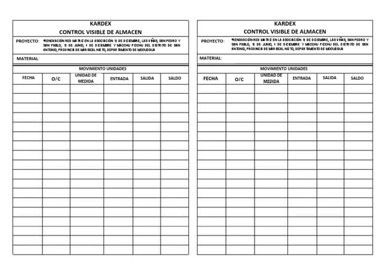 KARDEX | PDF