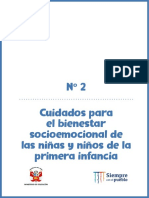 Cuidados para El Bienestar Socioemocional de Las Niñas y Niños de La Primera Infancia