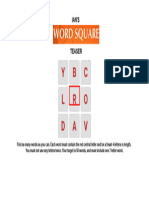 Ian's Word Square Teaser
