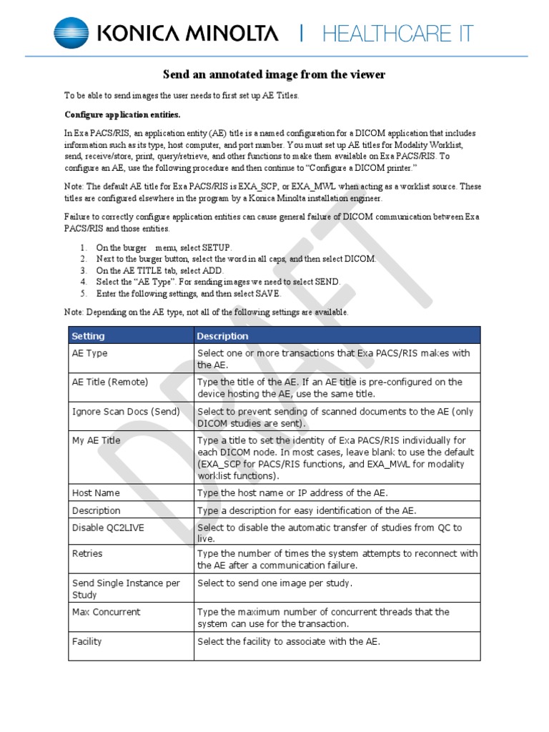 Configure AE Titles in Exa PACS/RIS | PDF | Computing | Information ...